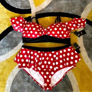 Red and White Bikini